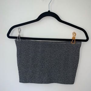 Dark Heathered gray tube top